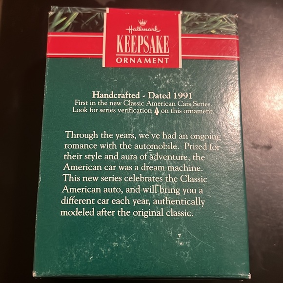 Hallmark 1957 Corvette 1991 Classic American Cars #1 Keepsake Ornament - Picture 6 of 6